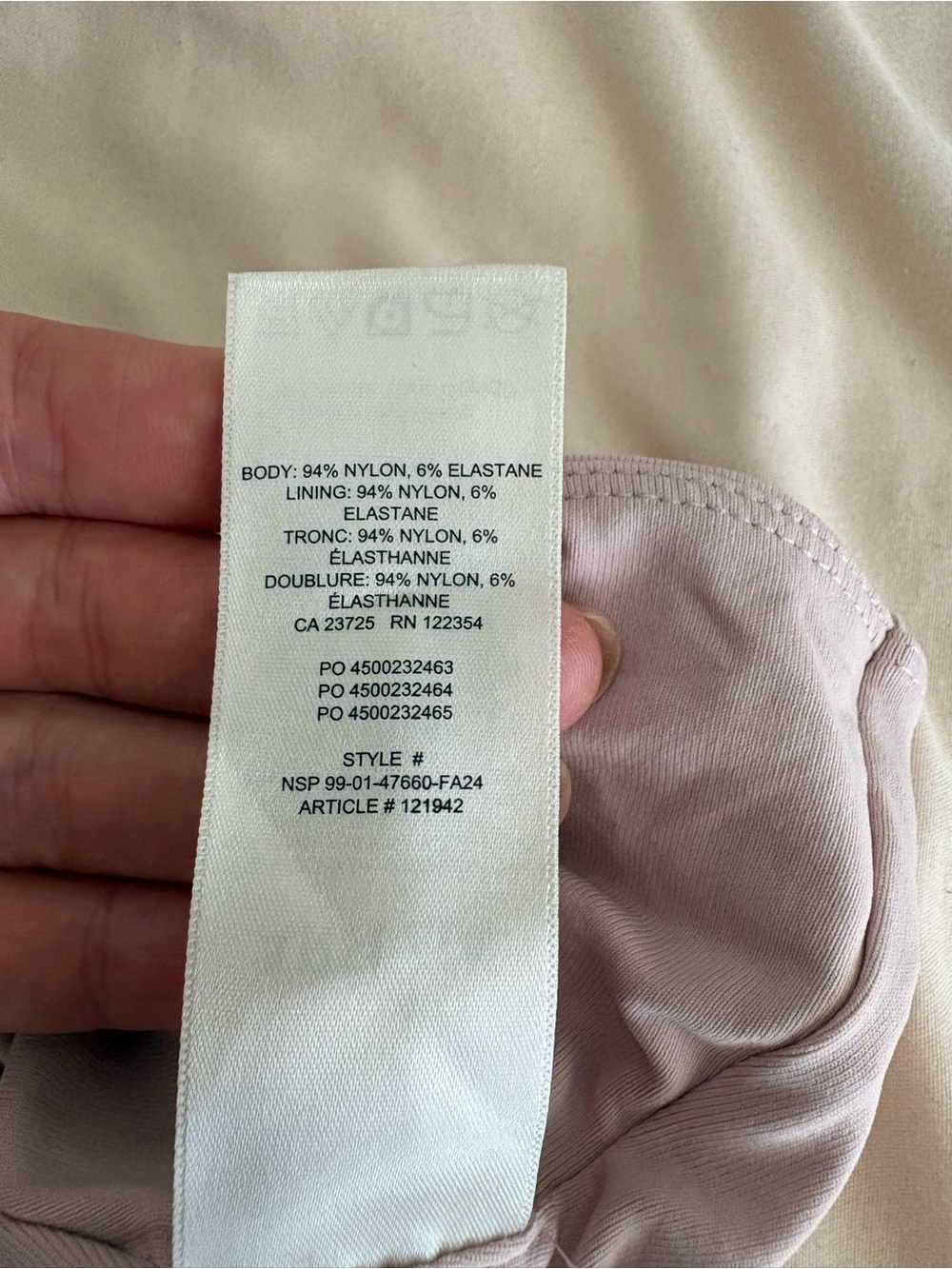Aritzia Contour Off-Shoulder Women's Top in Light Pink - Picture 5 of 5